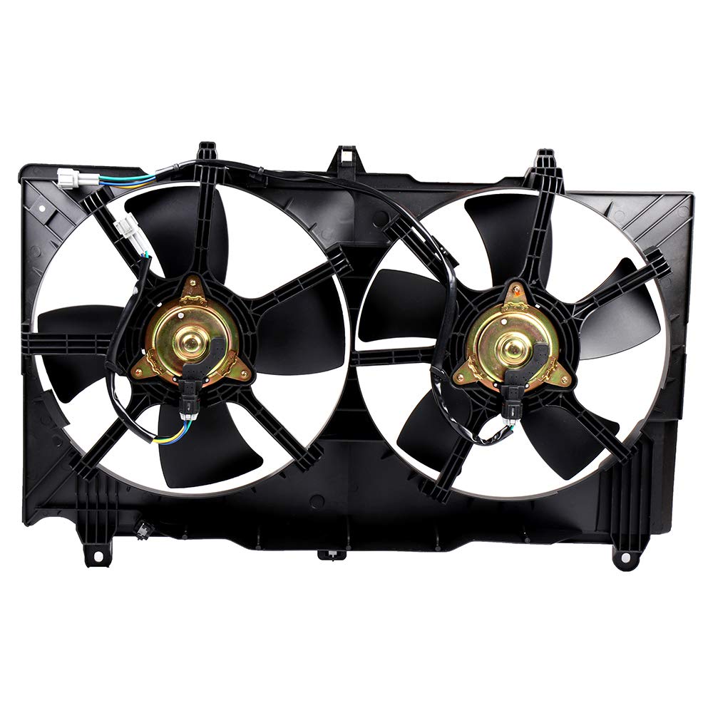 CCiyu 620-429 Cooling Fan & 2588 Radiator Replacement for 2003-2007 Infiniti G35 3.5L - Engine Cooling System Upgrade for Hot Weather & Heavy-Duty Driving