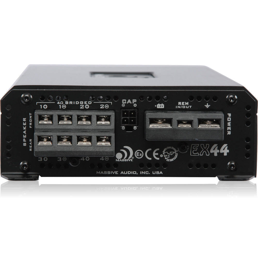EX44 100W RMS x 4 Channel Car Amplifier - 4 Ohm Stable High Power Audio Amp for Car Stereo System | Perfect for Car Audio Upgrades, Bass Boost & Clear Sound Enhancement