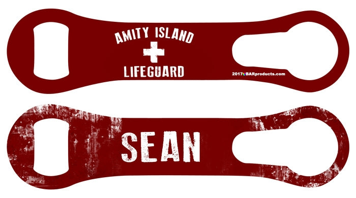 V Rod® Bottle Opener - Personalized Custom Name Engraved - Amity Island Lifeguard Style - Perfect for Beach Parties, BBQ Gatherings & Outdoor Adventures