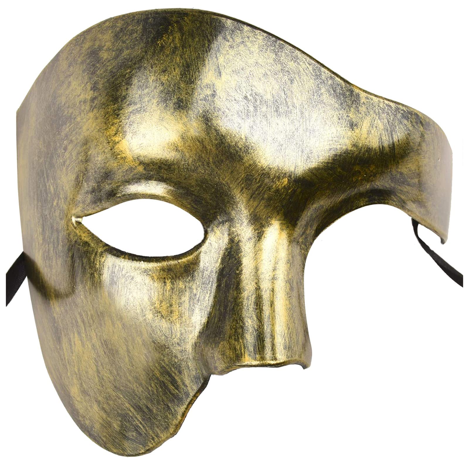 KEFAN Men's Masquerade Mask - Phantom of The Opera Style Half Face Mask for Halloween, Cosplay, and Costume Parties