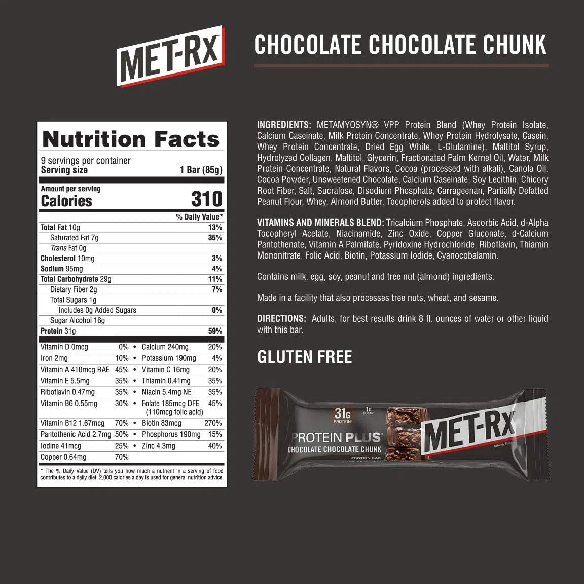 MET Rx Protein Plus Protein Bars - High Protein Snack for Muscle Recovery & Energy Boost | Ideal for Gym, Workouts & On-the-Go Nutrition
