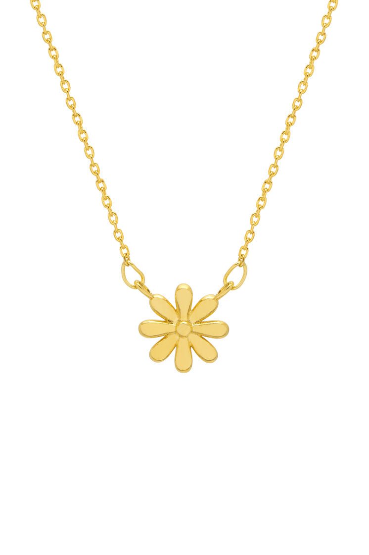 Minimal Daisy Pendant Necklace - Delicate Floral Jewelry for Women, 18K Gold Plated Daisy Flower Charm - Perfect for Everyday Wear, Gifts & Special Occasions