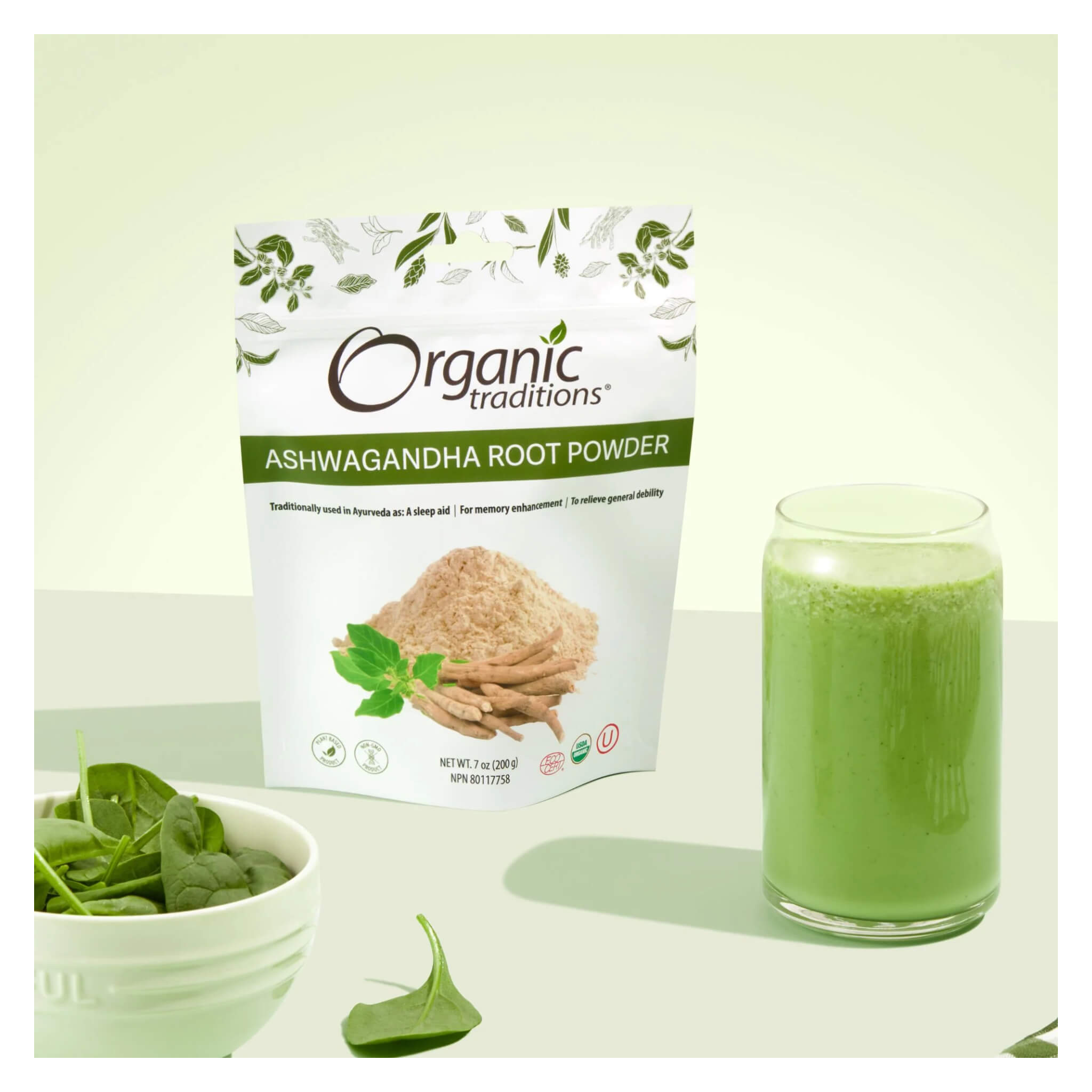 Organic Ashwagandha Root Powder for Stress Relief & Sleep Support - 100% Pure Natural Adaptogen Supplement for Anxiety, Energy & Immunity Boost - Perfect for Smoothies, Tea & Wellness Routines