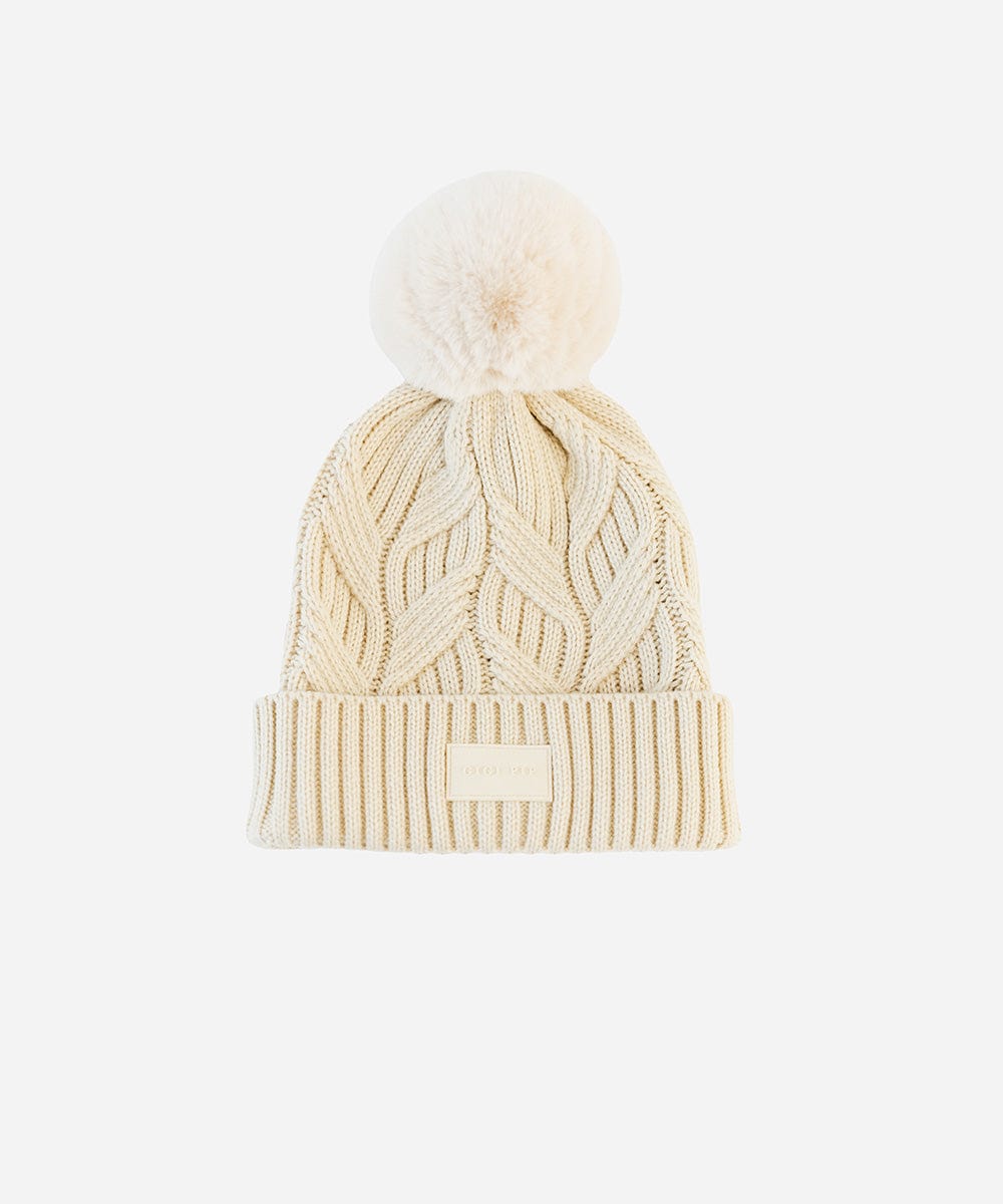 Ida Cable Knit Beanie - Soft Winter Hat for Men & Women - Warm Wool Blend Knit Cap for Cold Weather - Perfect for Skiing, Snowboarding & Outdoor Activities