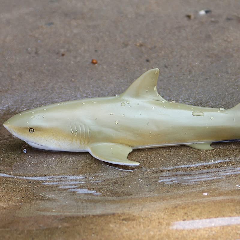Gemini & Genius Marine Animal World Toy - Realistic Lemon Shark & Great White Shark Action Figures, Soft Rubber Ocean Sea Animals for Kids Role Play, Swimming Pool, Beach & Bath Toys | Educational STEM Learning Toys for Toddlers & Children