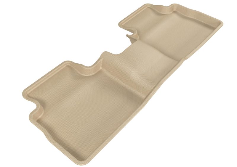 3D MAXpider Custom Fit All-Weather Floor Mats for 2008-2013 Nissan Rogue Kagu 2nd Row - Premium Tan Car Mats for SUV - Waterproof & Durable Interior Protection for Daily Commute & Family Road Trips