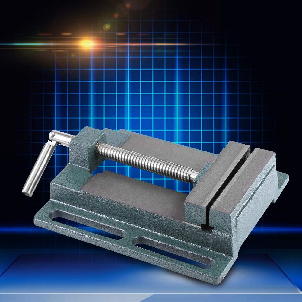 Heavy Duty 6 Inch Industrial Drill Press Vice - 45# Steel Jaw Opening Cast Iron Bench Clamp Vise for Milling, Drilling, Woodworking & Machinery Maintenance | Perfect for Metalworking, Carpentry Shops & DIY Projects