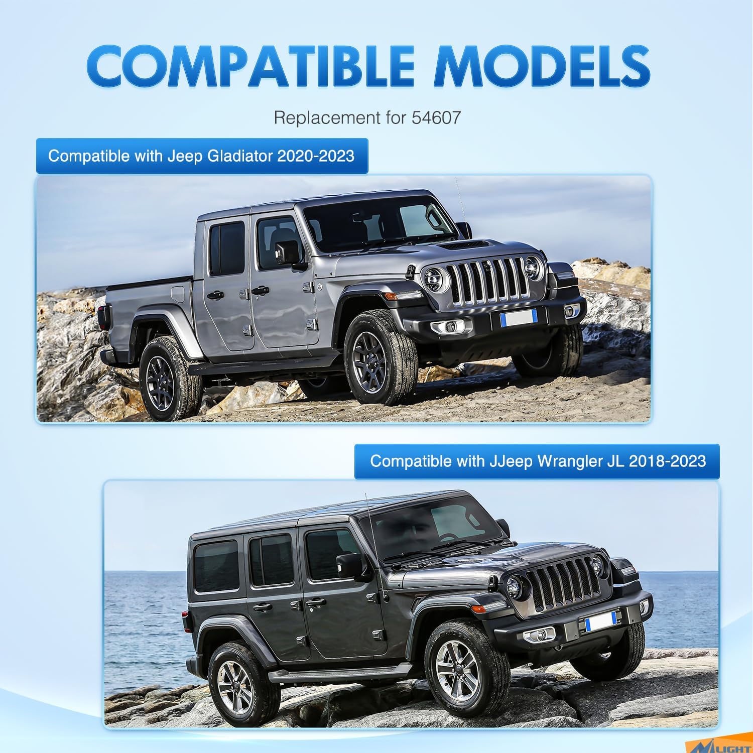 4 Way Trailer Wiring Harness Kit 56407 - Compatible with Jeep Wrangler JL 2018-2023 & Gladiator 2020-2023 - Easy Installation for Towing & Hauling - Perfect for Camping, Off-Roading & Utility Trailers