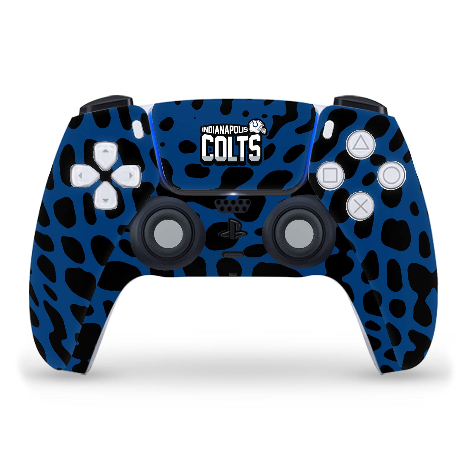 Official NFL Animal Print Indianapolis Colts Vinyl Skin Decal - Compatible with Sony PlayStation 5 PS5 Slim & Digital Edition Console & DualSense Controller - Perfect for Gaming Setups & Team Spirit Display