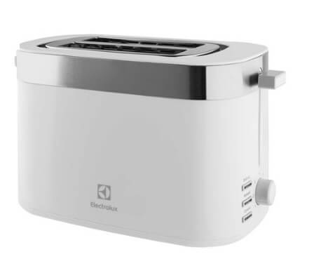 Electrolux E2TS1 100W 2-Slice Pop Up Toaster - Perfect for Breakfast, Office, or Dorm Room - Fast & Even Toasting