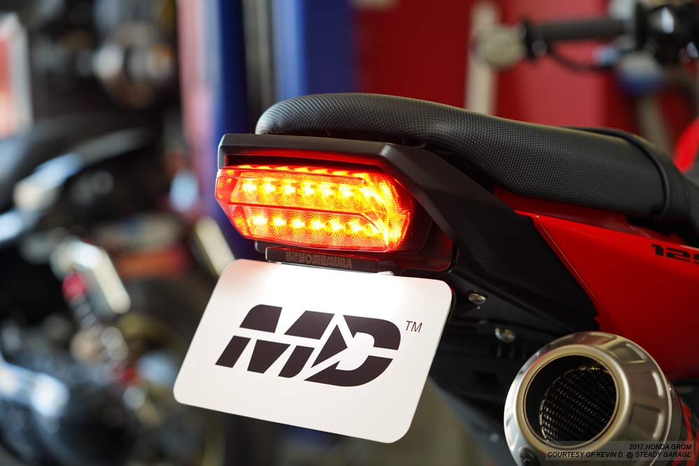 Smoke Lens Sequential LED Tail Lights for Honda Grom 125 (2014-2020) - Upgrade Your Bike's Style & Visibility for Night Riding