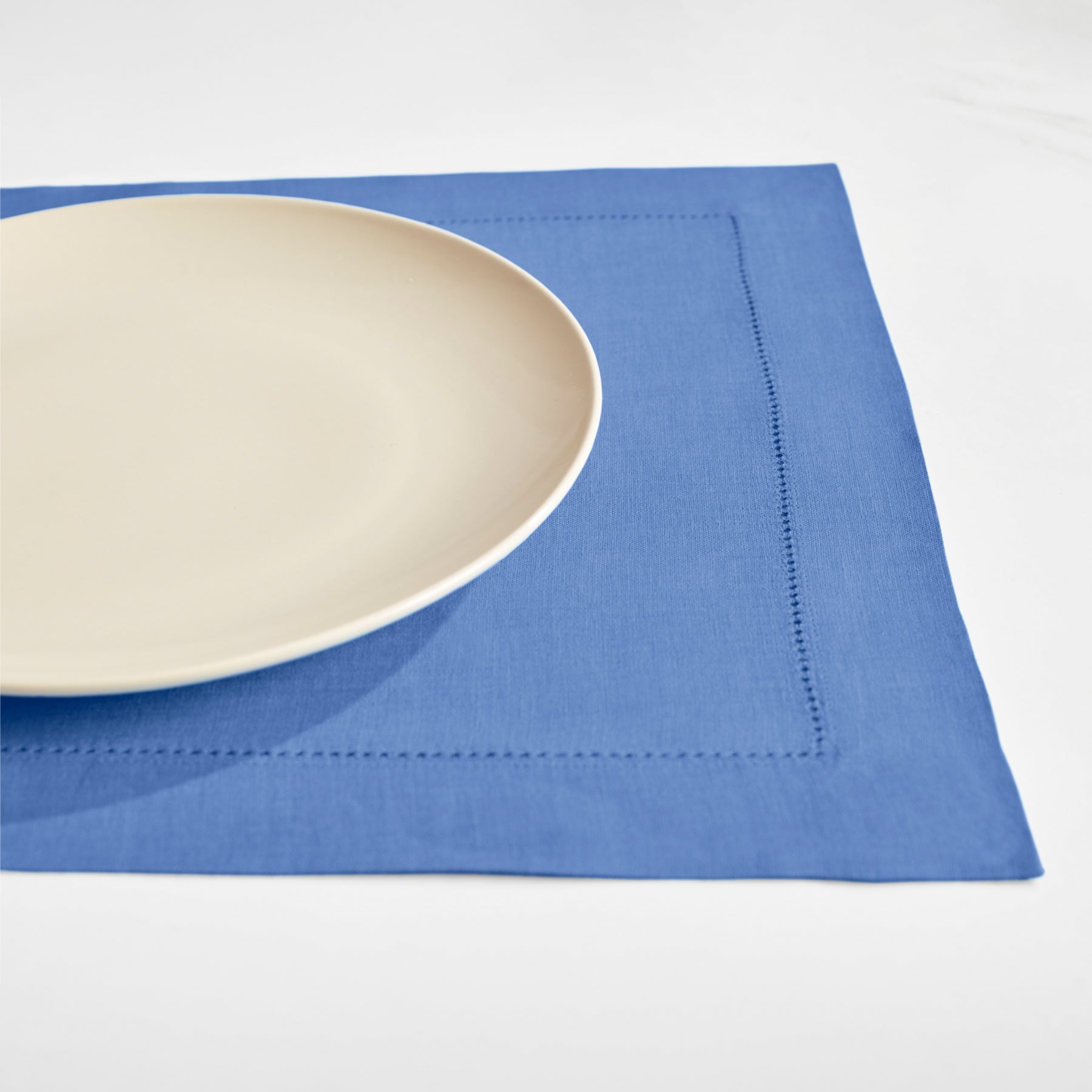 Sonoma Hemstitch Placemats Set of 4 - Premium Cotton Table Mats for Dining - Perfect for Dinner Parties, Holiday Meals & Home Decor