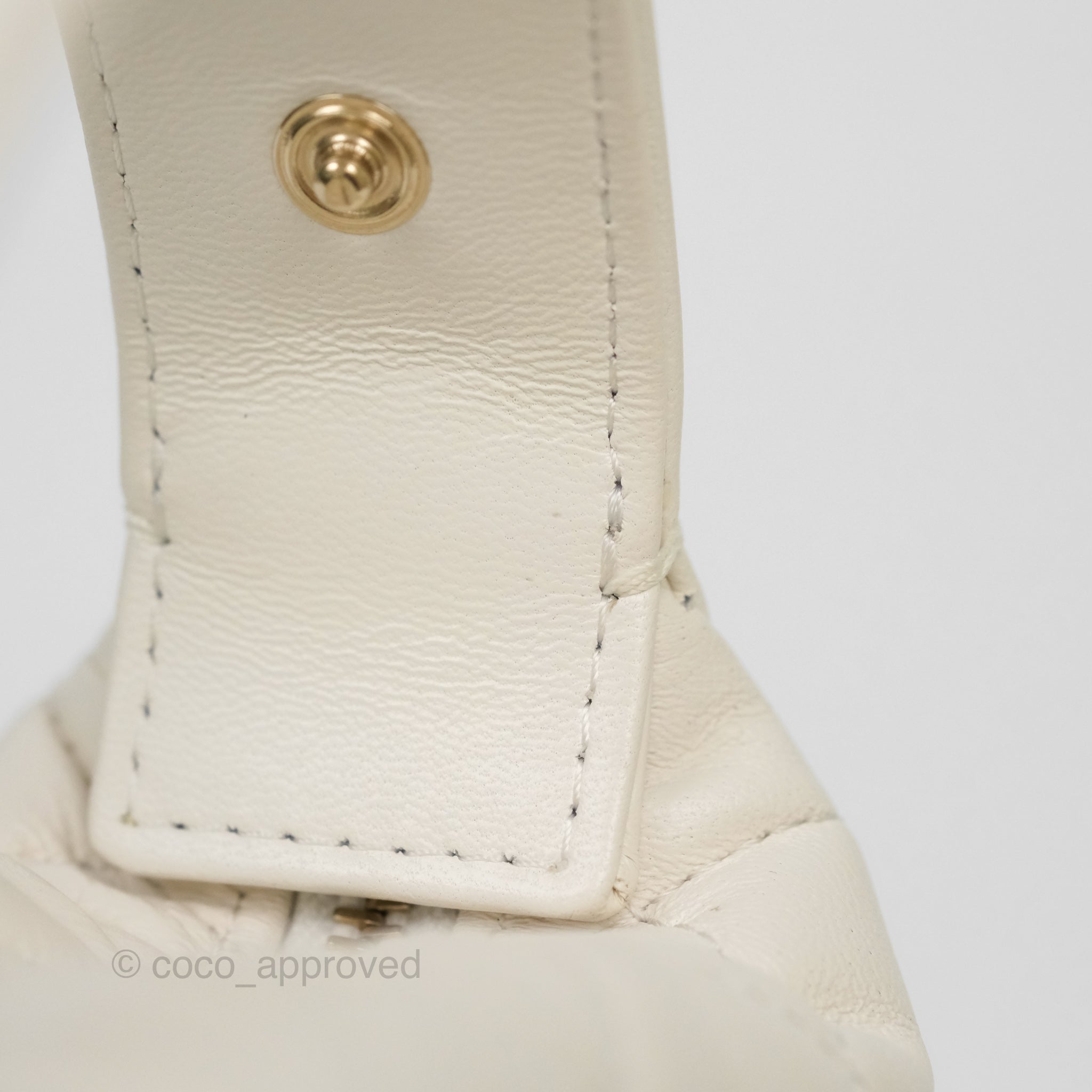 Chanel Chain Around Mini Hobo Bag in White Lambskin Leather with Gold Hardware 23C - Perfect for Evening Events & Luxury Fashion Accessories