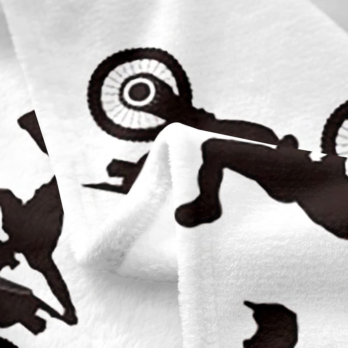 Motocross Rider Fleece Throw Blanket 60