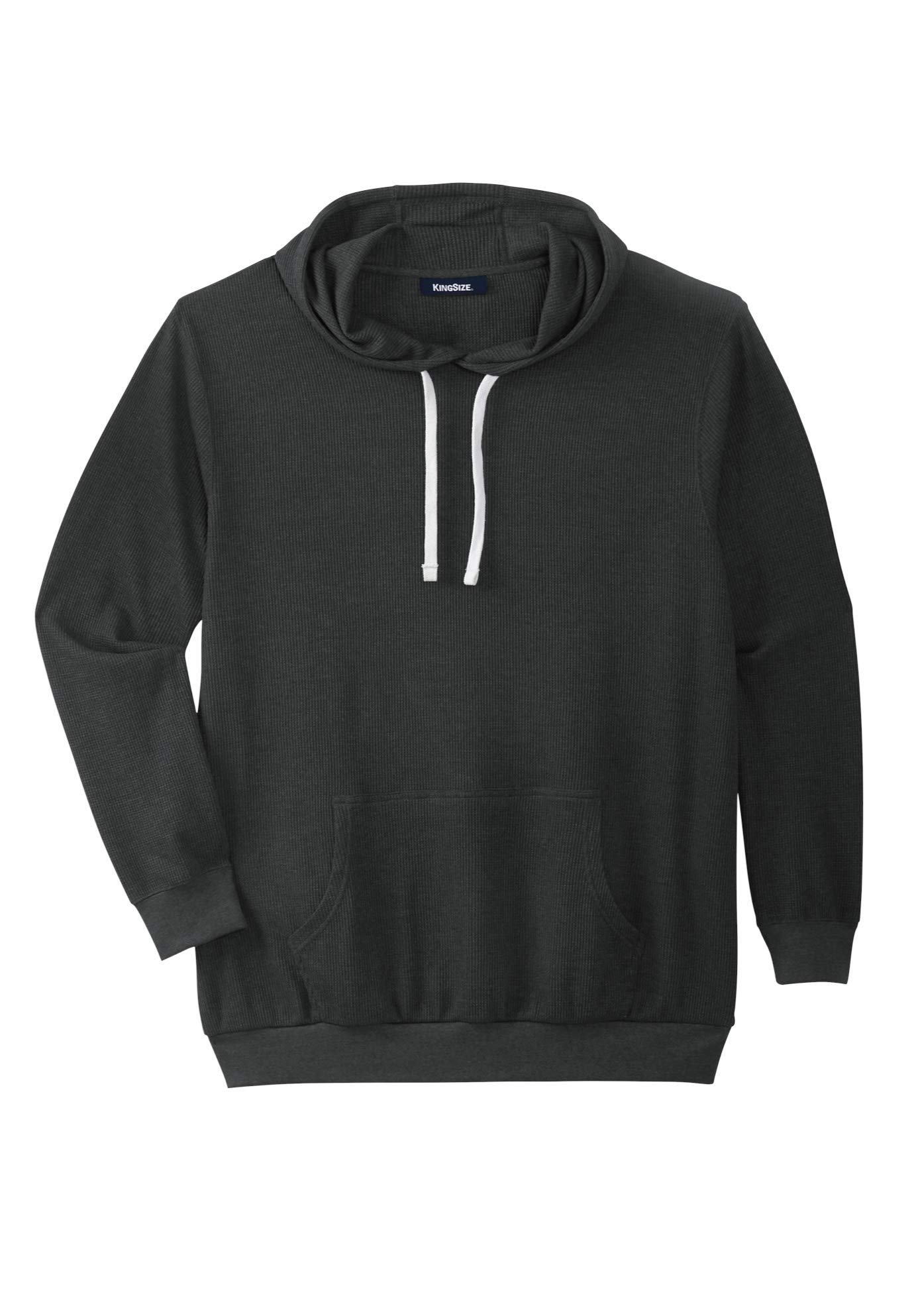 KingSize Men's Big & Tall Waffle-Knit Thermal Hoodie - Warm Winter Pullover for Cold Weather - Perfect for Outdoor Activities, Camping & Layering