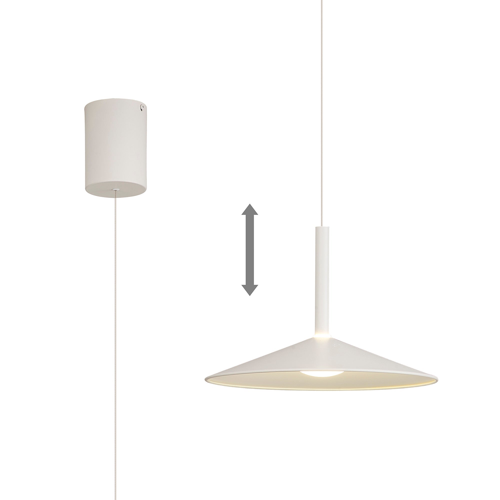 Calice LED Rise and Fall Pendant Light - Adjustable Height, Multiple Colors & Sizes - Perfect for Kitchen Island, Dining Room, and Living Room Lighting