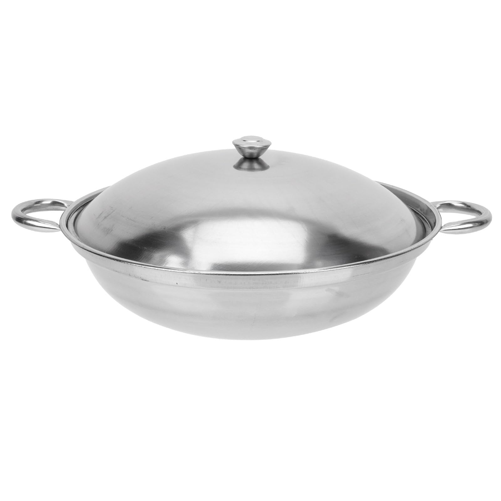 Zerodeko Stainless Steel Wok Stir Fry Pan with Glass Lid - Nonstick Everyday Cooking Pan for Home Kitchen & Camping | Perfect for Stir-Frying, Sautéing, Deep Frying & Outdoor Cooking