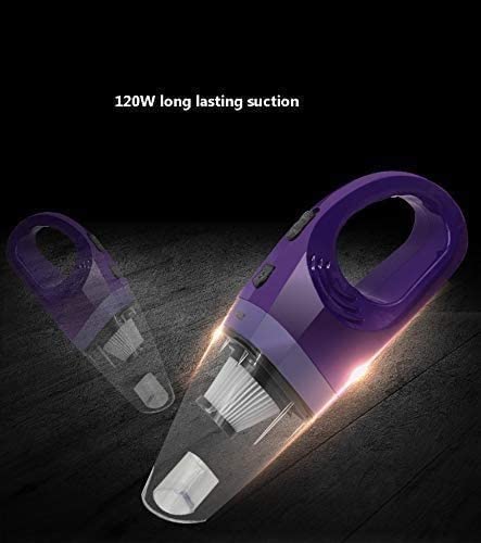 Powerful Handheld Car Vacuum Cleaner - Compact & Portable Wet/Dry Vacuum for Car Interior, Home, Office - Large Suction for Dust, Pet Hair, Crumbs - Easy to Clean Desktop & Tight Spaces (Purple) | Perfect for Cars, RVs, Boats & Home Use
