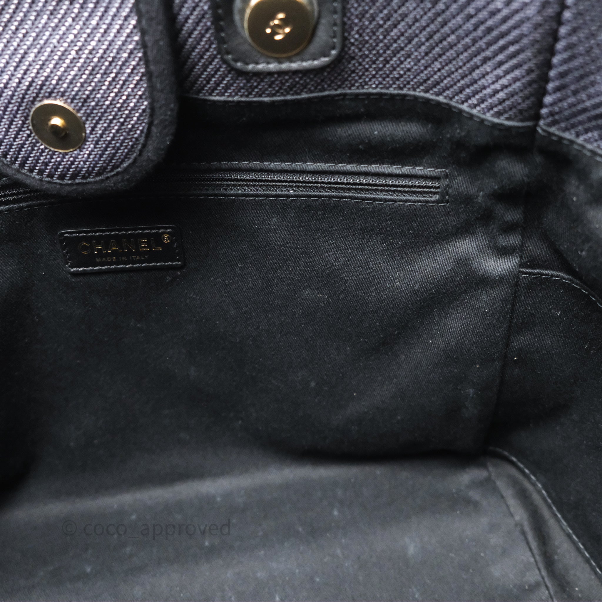 Chanel Canvas Deauville Large Tote Bag in Navy with Gold Hardware - Luxury Designer Handbag for Women, Perfect for Travel, Work & Everyday Use