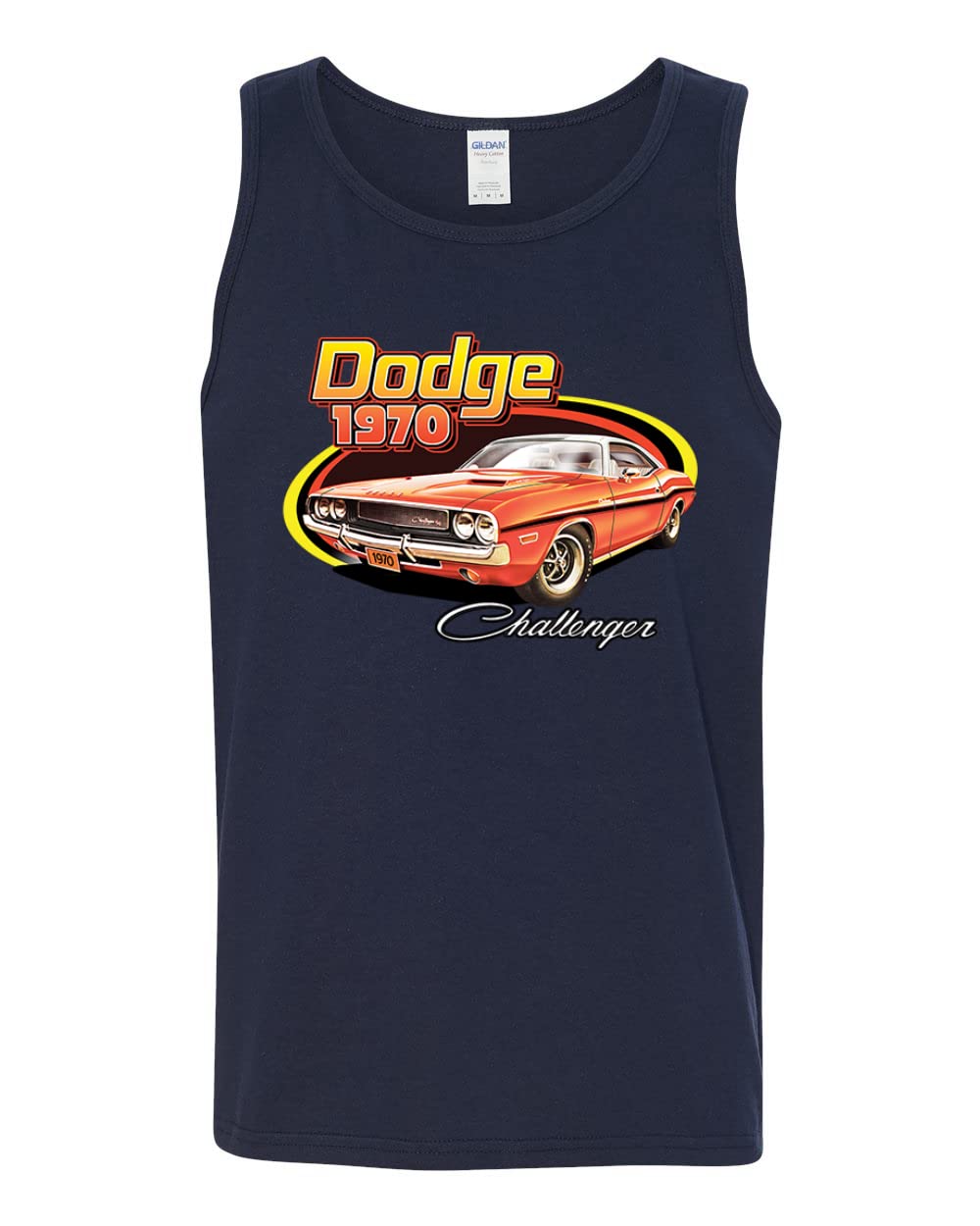 Vintage 1970 Dodge Charger Muscle Car Graphic Tank Top for Men - Classic Racing Cars & Trucks Design - Perfect for Car Shows, Racing Events & Casual Wear
