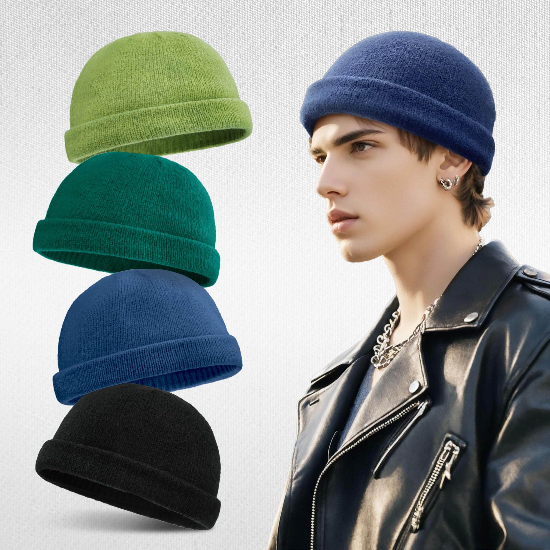 Croogo Winter Beanie Hat - Soft Knit Brimless Rolled Cuff Hat for Men & Women - Perfect for Skiing, Snowboarding, and Cold Weather Outdoor Activities