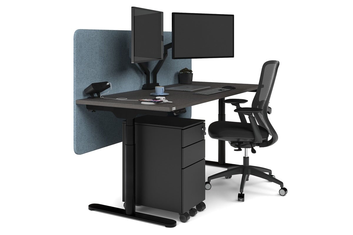 Premium Adjustable Height Single Workstation Desk - 1600L x 700W Size - Ideal for Home Office, Study & Workspace Ergonomics