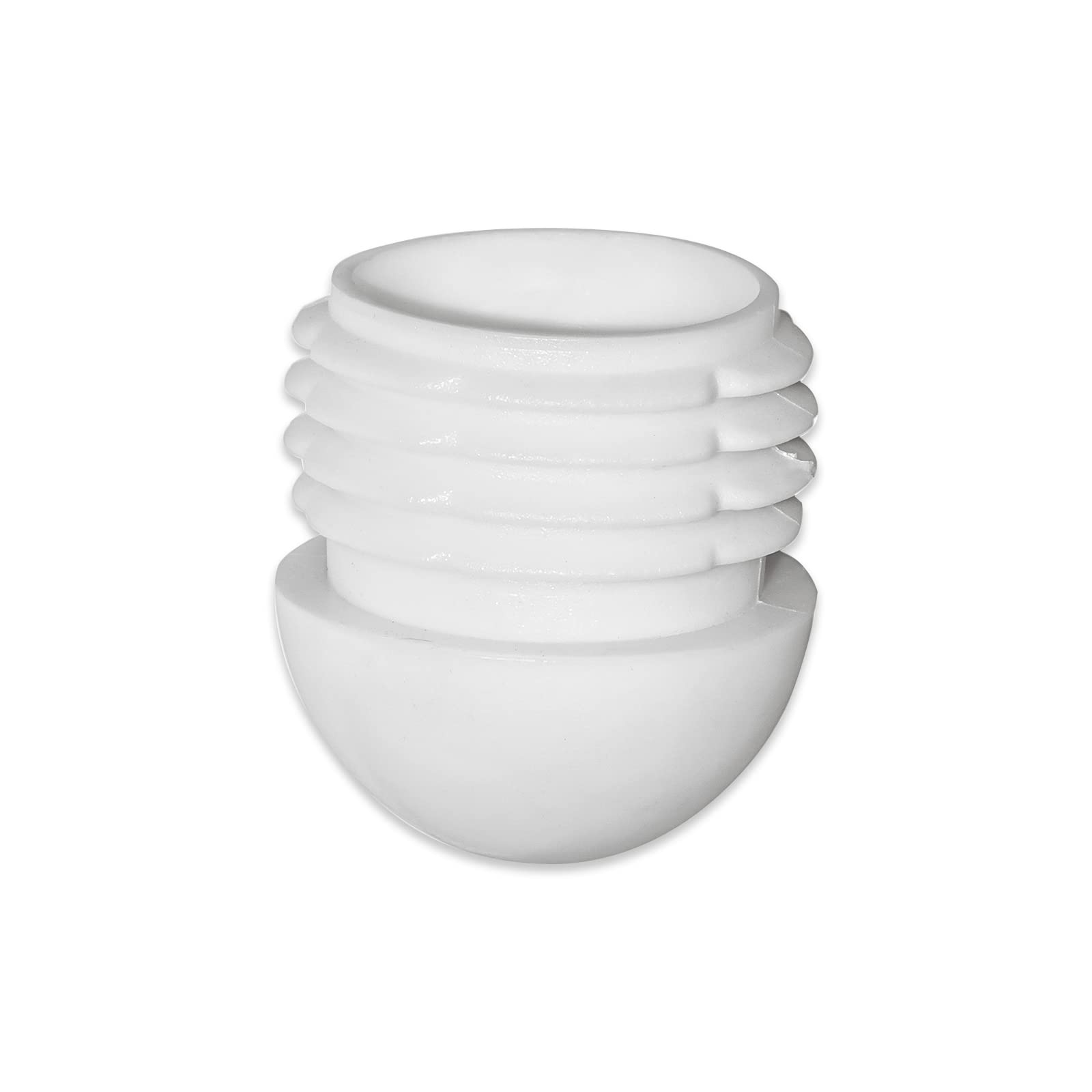 Flyshop 16-Pack White Plastic End Caps Pipe Plugs - 2 Inch (50mm) OD Round Tube Inserts Furniture Gliders for Tables and Chairs - Protect Floors and Prevent Scratches in Home, Office or Restaurant