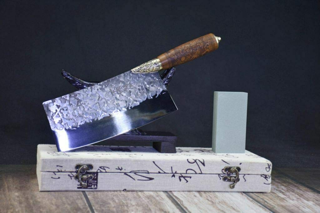 Premium Hand-Forged 6Cr13MOV Steel LongQuan Chef Knife - Professional Kitchen Knife with Razor Sharp Edge - Perfect for Slicing, Dicing, and Food Prep
