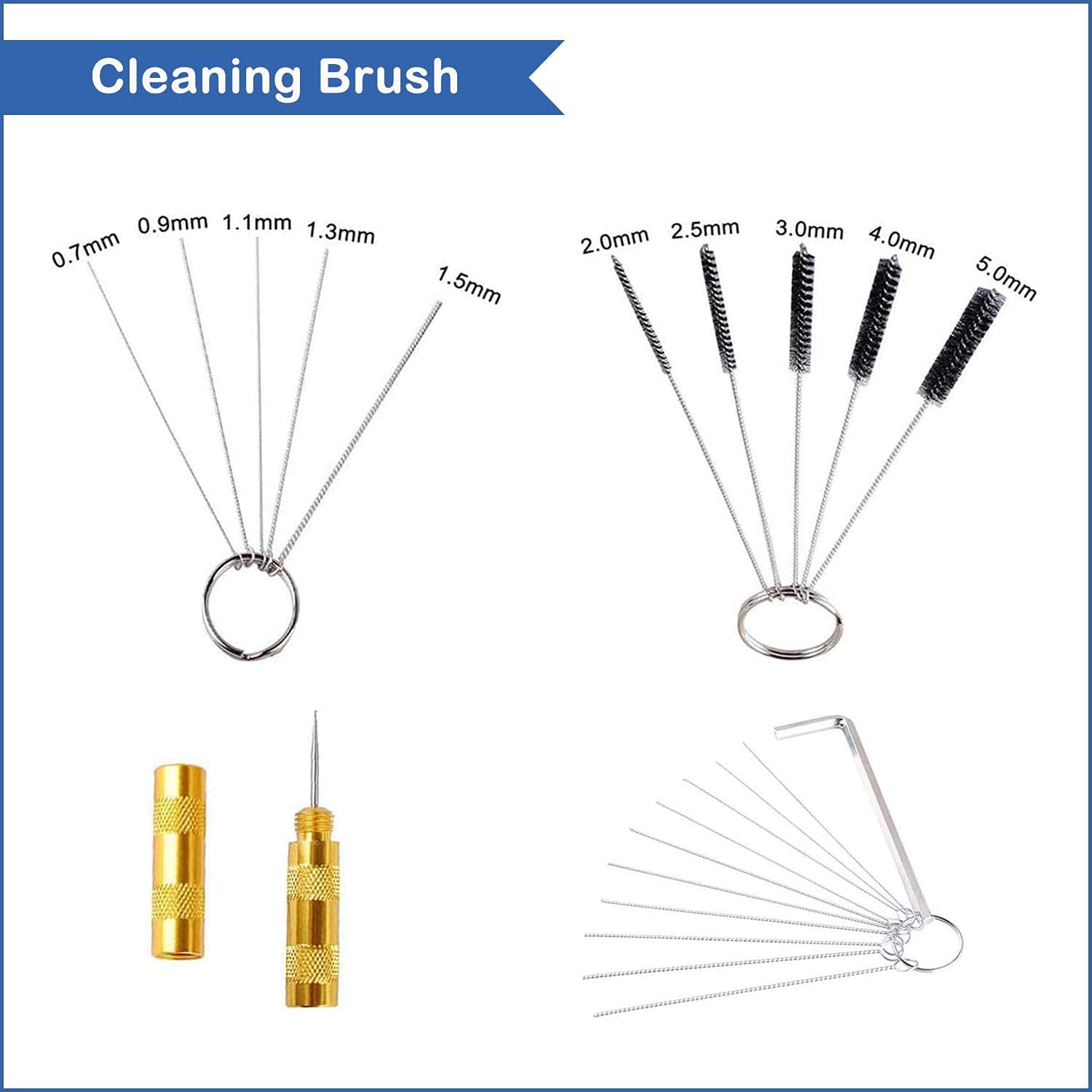 Airbrush Cleaning Kit with Pot & Tools for Artists & Hobbyists