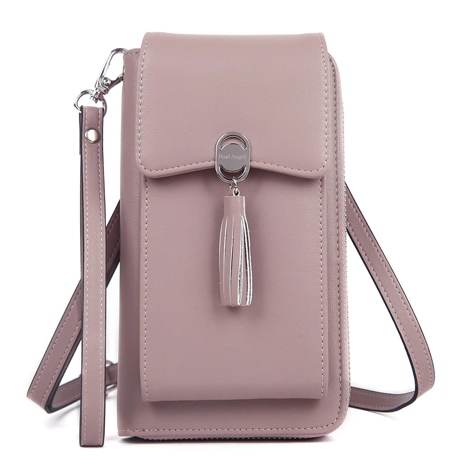 Pearl Angeli Women's RFID Blocking Crossbody Phone Bag - PU Leather Small Shoulder Purse with Wallet for iPhone & Cards | Perfect for Travel, Shopping & Daily Use