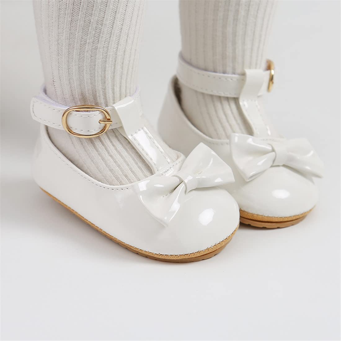 Baby Girl Shoes Soft Sole Mary Jane Flats for Infant Toddler First Walkers - Comfortable Prewalkers & Wedding Dress Shoes for Newborns - Perfect for Special Occasions, Parties & Everyday Wear
