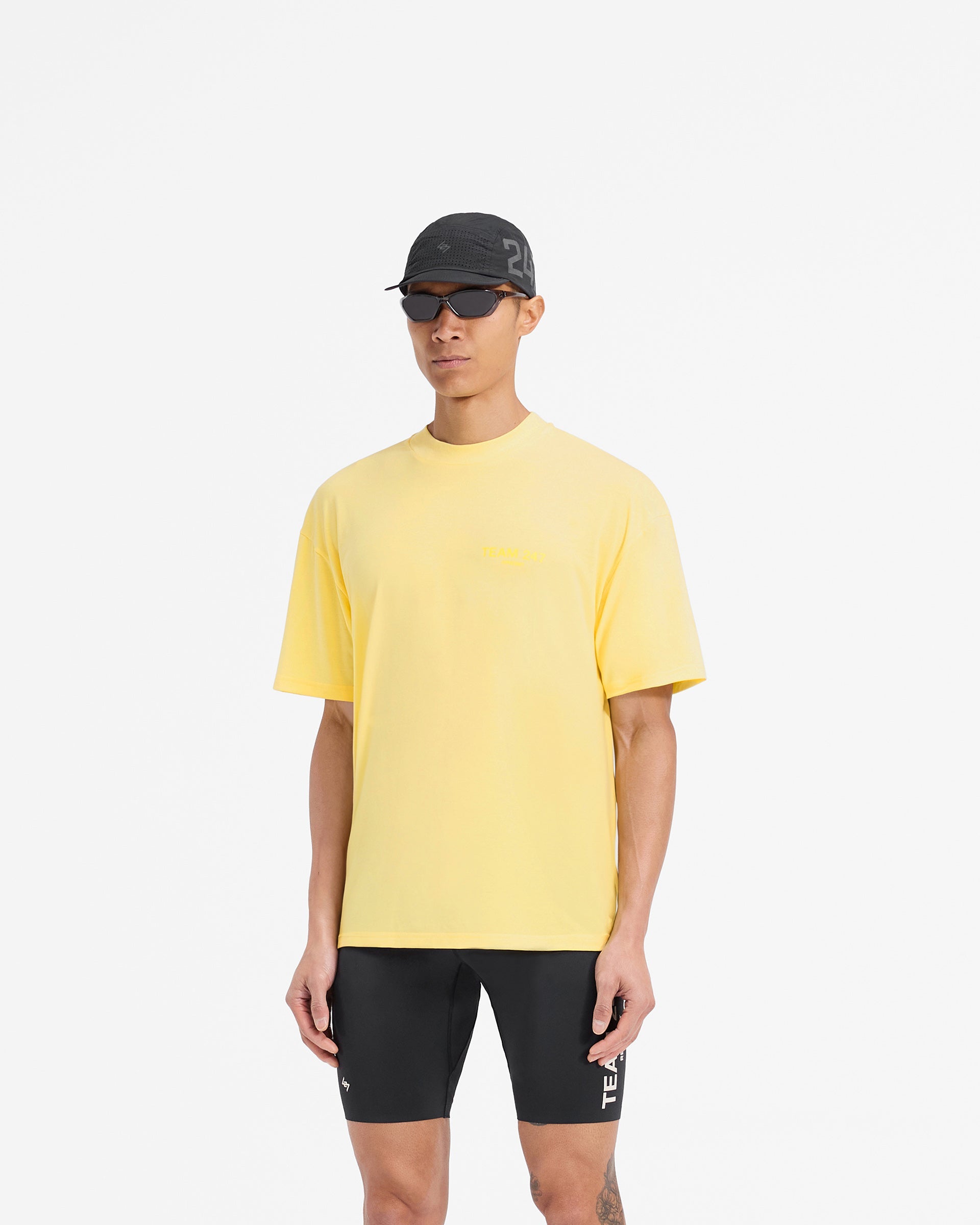 Team 247 Oversized T-Shirt for Women - Soft Cotton Lemon Print Casual Tee - Perfect for Lounge Wear, Street Style & Summer Outfits