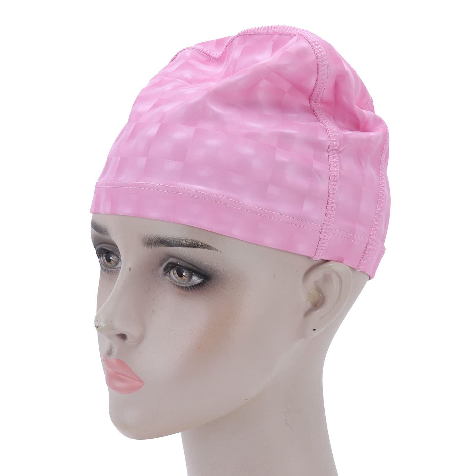 Bright Color Waterproof PU Swim Cap - High Elasticity Comfortable Swimming Hat for Women, Men & Kids - Long Hair & Ear Protection - Ideal for Hot Springs, Bathing & Pool Use