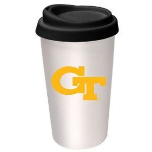 Georgia Tech Yellow Jackets NCAA Logo Insulated Travel Mug - Perfect for Coffee, Tea & Hot Drinks On The Go