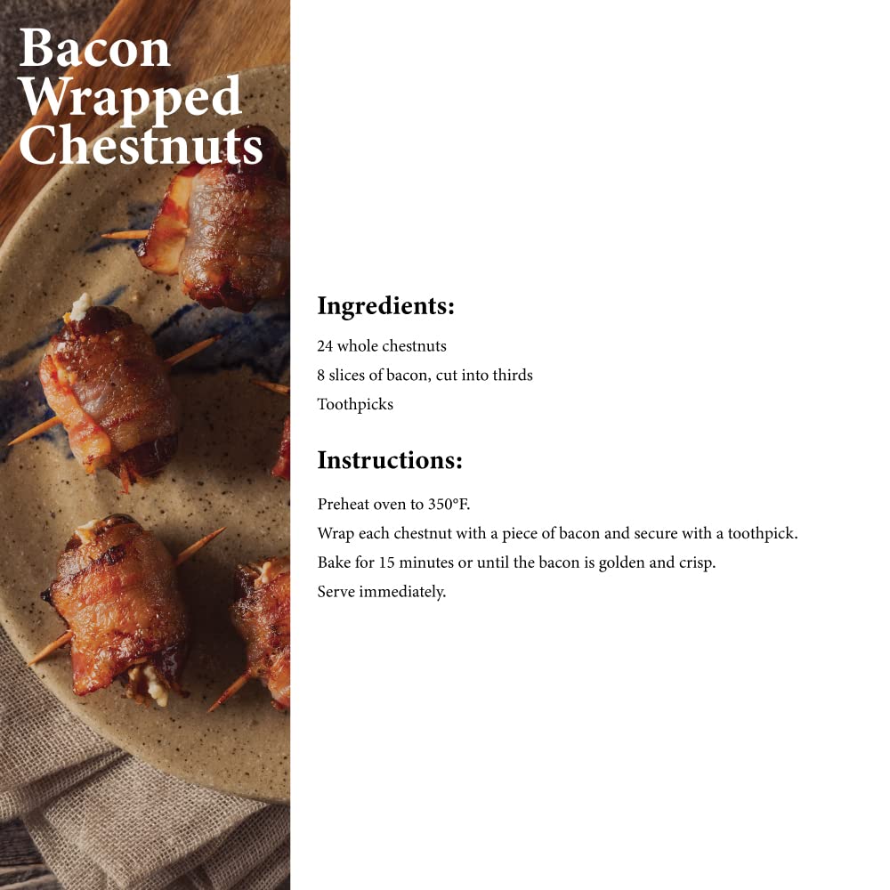 Premium Clement Faugier Whole Peeled Chestnuts - Vacuum Packed 240g (8.0 oz) - Perfect for Stuffing, Desserts & Holiday Cooking