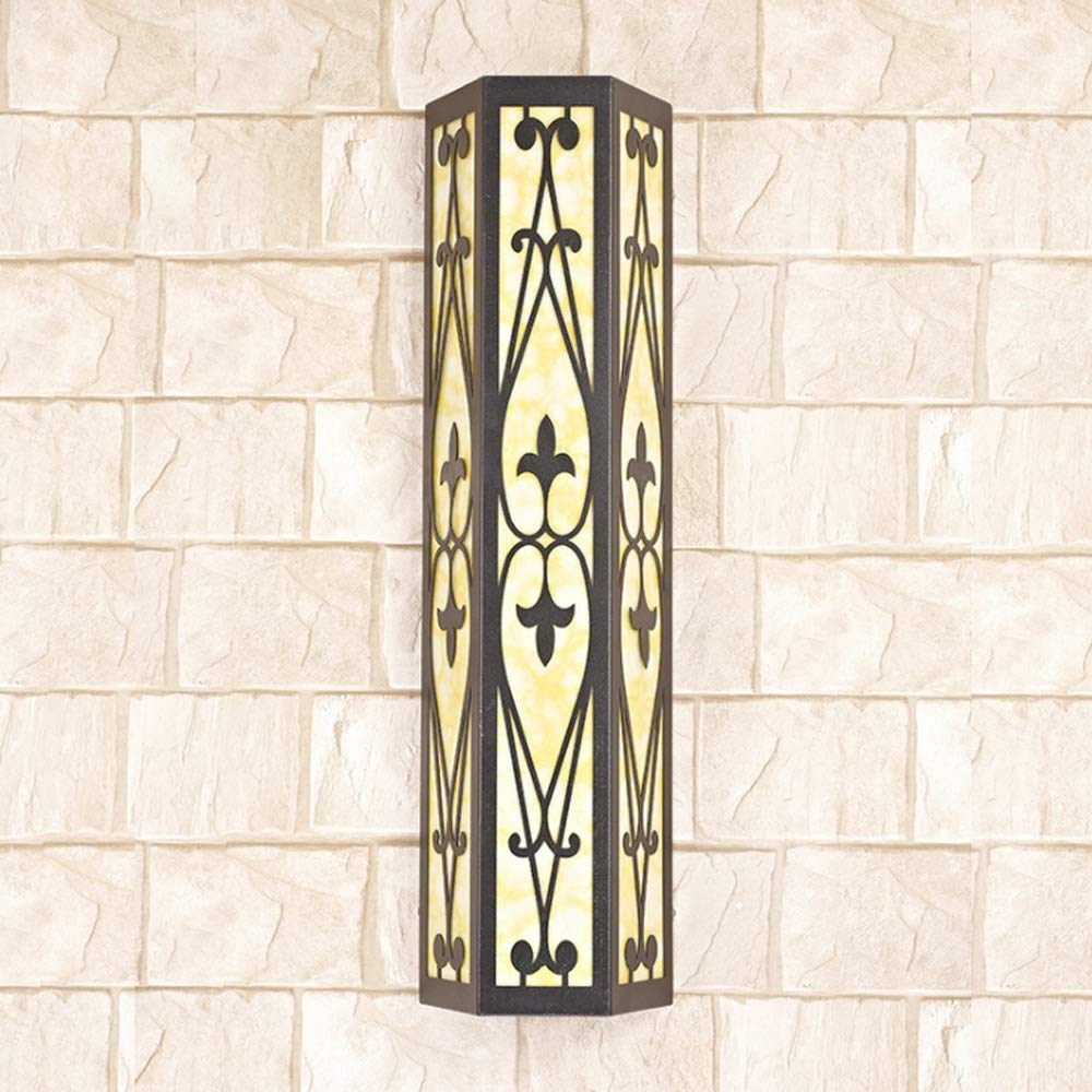 Plug-in Swing Arm Wall Lamp - Brushed Nickel with Glass Shade, Touch On/Off, LED Reading Light for Bedroom, Living Room & Outdoor Use (Bronze Marble Finish, Waterproof)