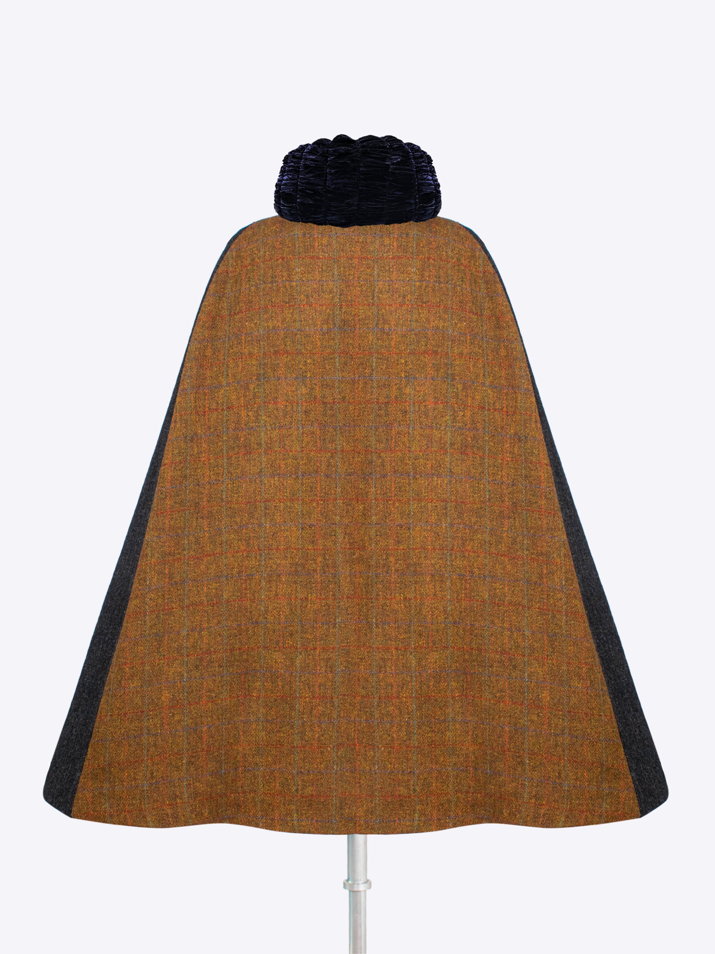 Vintage 20s Style Collar Cape - Rust & Charcoal Color Shawl for Women | Perfect for Renaissance Fairs, Steampunk Costumes & Evening Events