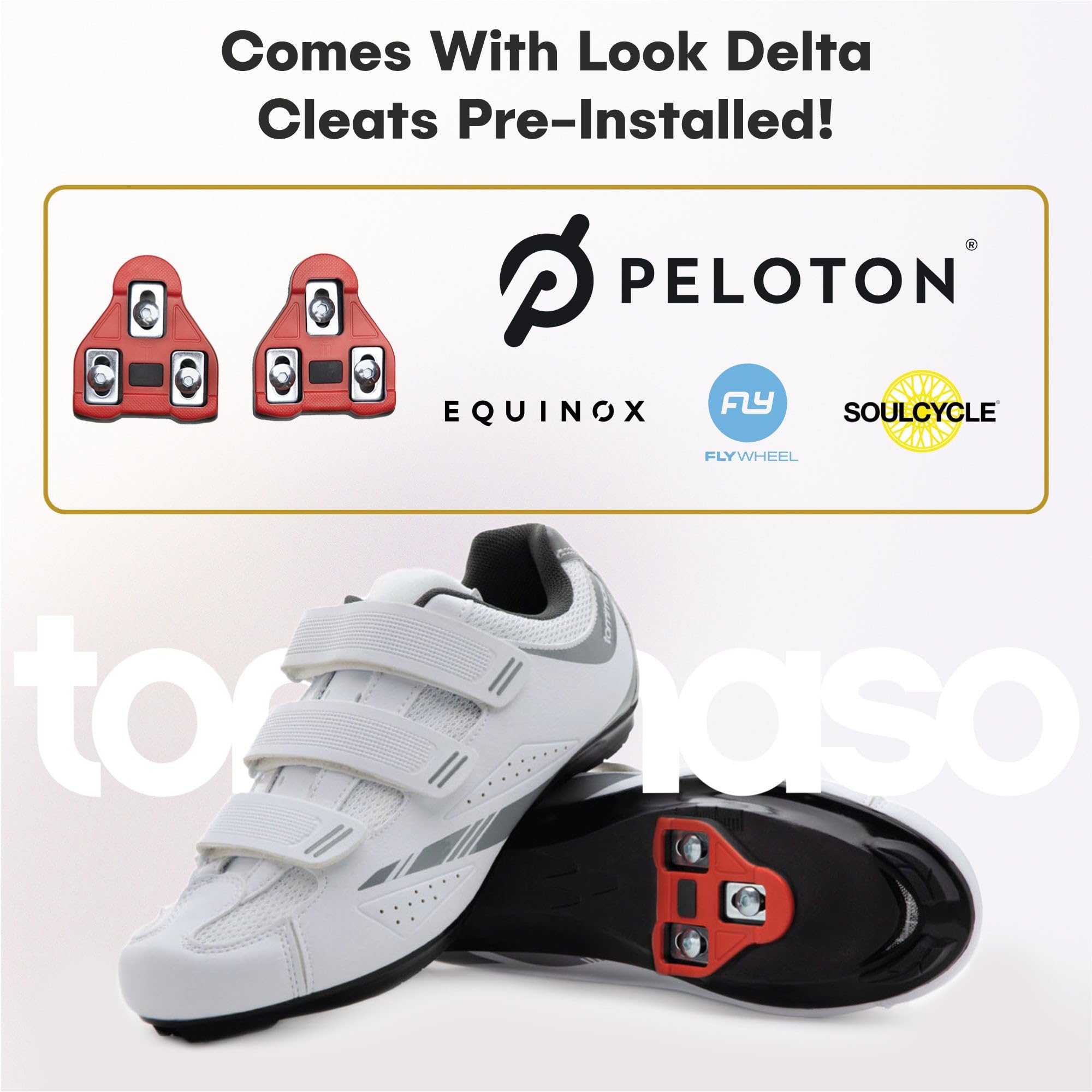Tommaso Pista Women's Peloton Cycling Shoes - SPD & Delta Cleat Compatible Indoor/Outdoor Spin Shoes for Women - Perfect for Peloton Bikes, Gym Workouts & Road Cycling