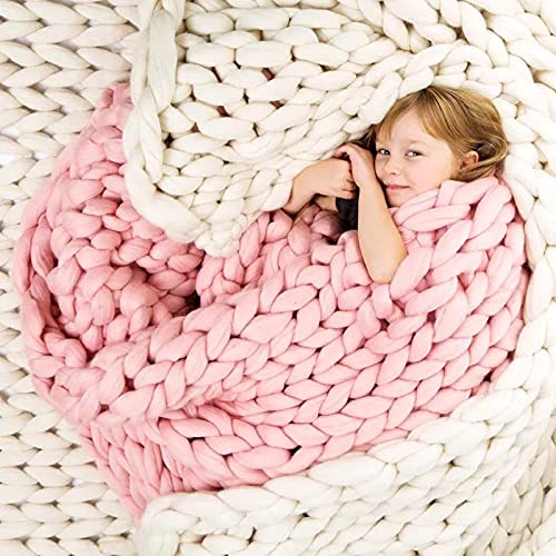 Handmade Chunky Knit Blanket - Soft & Cozy Throw for Sofa, Bed, Couch - Dark Green 40x47 Inches - Perfect for Gifts, Home Decor & Winter Warmth