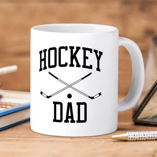 Hockey Dad 20 oz Ceramic Coffee Mug - Large Insulated Travel Cup for Hot & Cold Beverages - Perfect Gift for Hockey Parents, Coaches & Fans