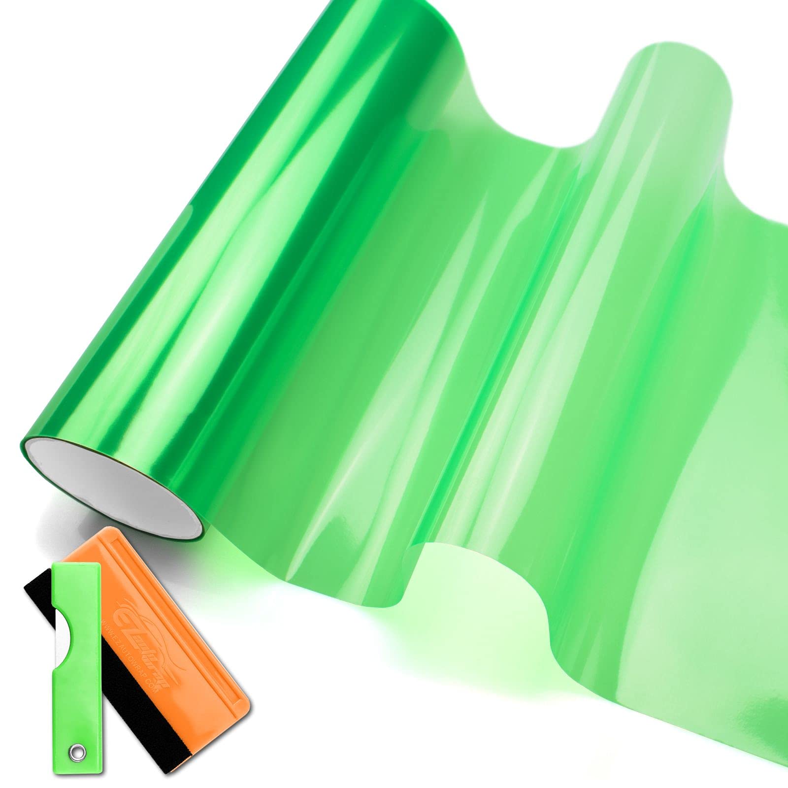 JDM Green Self-Adhesive Vinyl Film for Headlights, Tail Lights & Fog Lights - Medium 12