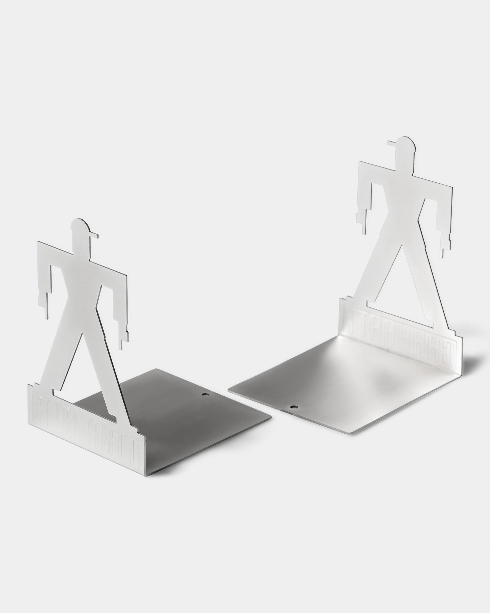 Silver Bookends for Heavy Books - Decorative Metal Bookends for Shelves, Office & Home Library Organization - Perfect for Bookshelves, Desks and Gift Giving