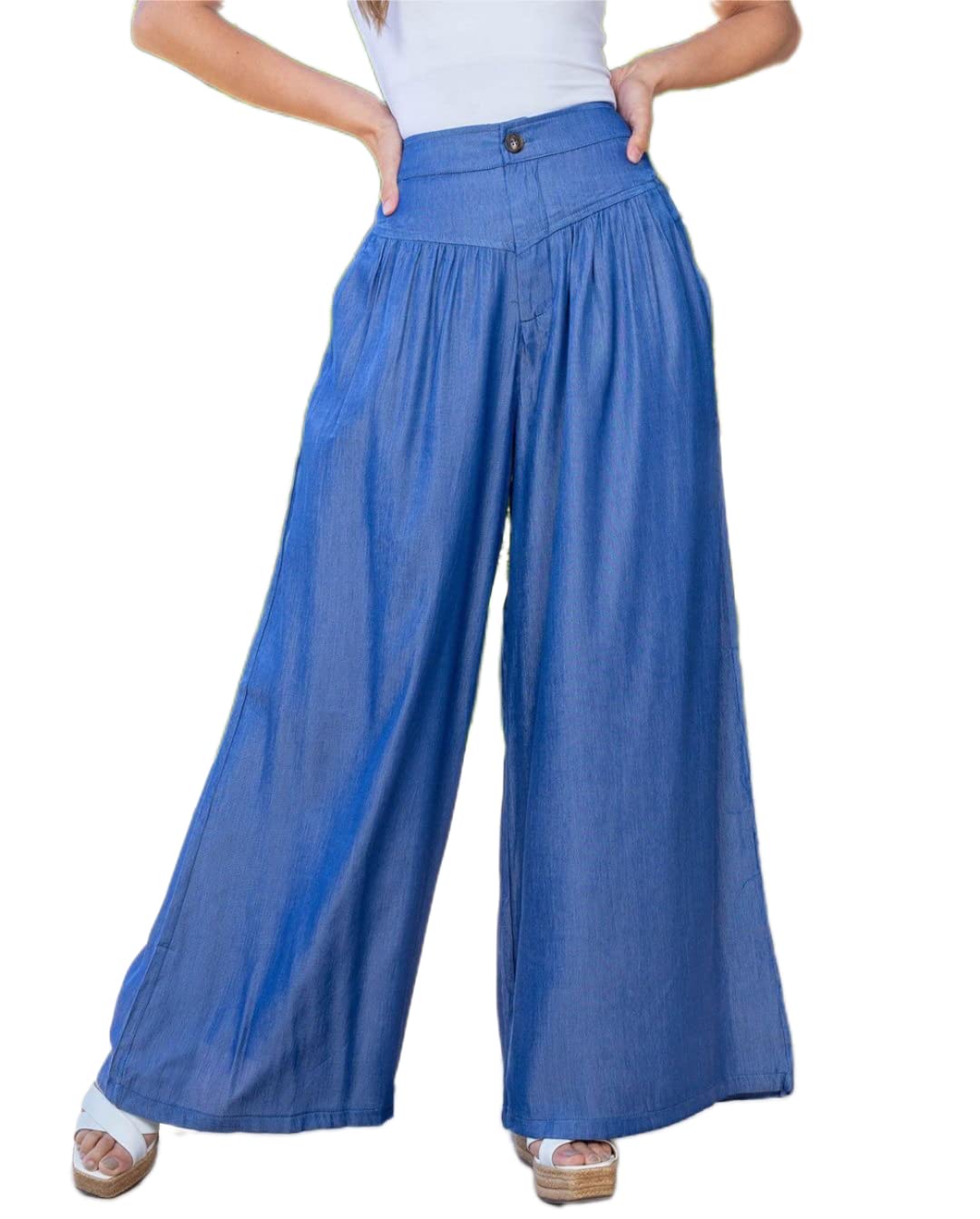 Women's High Waist Stretch Baggy Jeans - Wide Leg Loose Fit Denim Pants for Casual Wear | Comfortable Everyday Streetwear & Boho Fashion Outfits