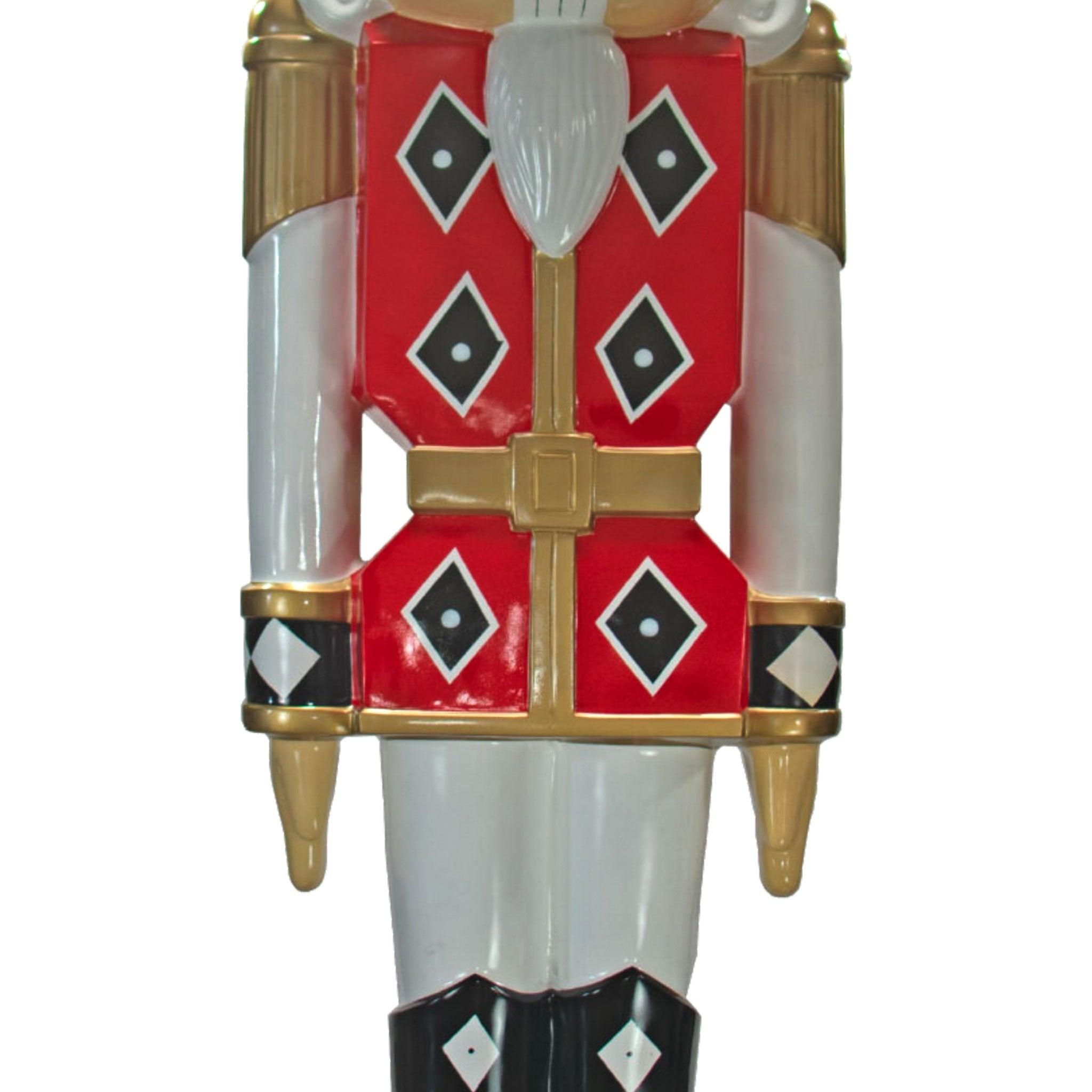 12FT Red and Black Checkered Nutcrackers - Christmas Holiday Decorations for Home, Party, and Festive Season Decor