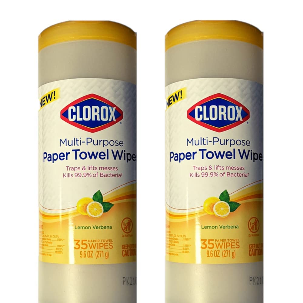 Clorox Multi-Purpose Disinfecting Wipes, 35 Count (2-Pack) - Kills 99.9% of Germs & Viruses - Perfect for Kitchen, Bathroom & High-Touch Surfaces