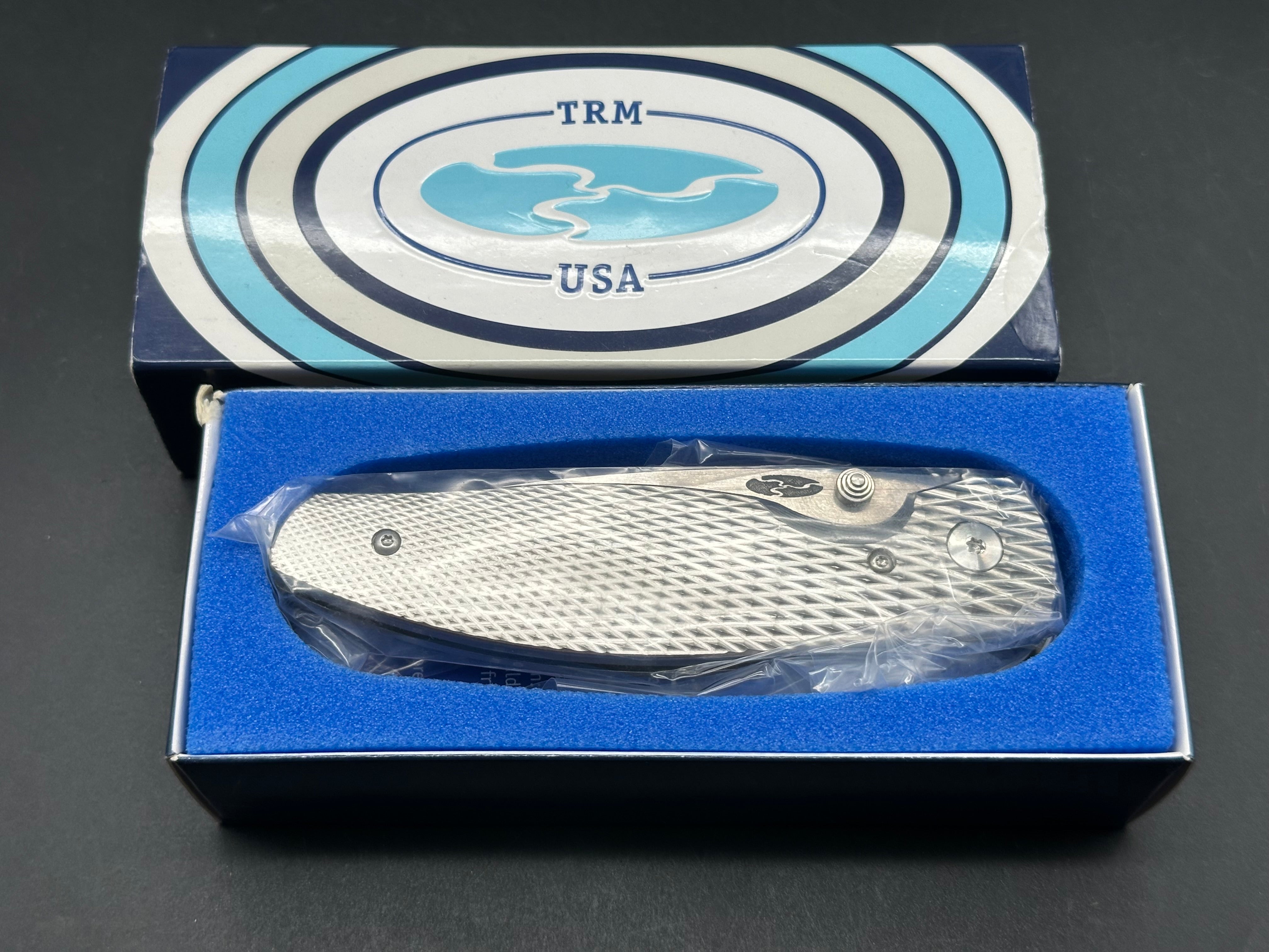 Three Rivers Manufacturing Atom Folding Knife with Mike Erie Hollow Grind - Premium EDC Pocket Knife for Camping, Hiking, and Outdoor Adventures