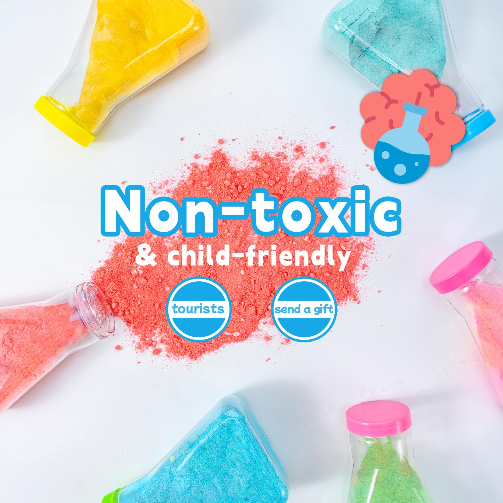 4 Pack Kids Bath Bombs with Colorful Fizz & Bubbles - Fun Educational Bath Potions for Interactive Science Play | Perfect for Birthday Gifts & Sensory Bath Time