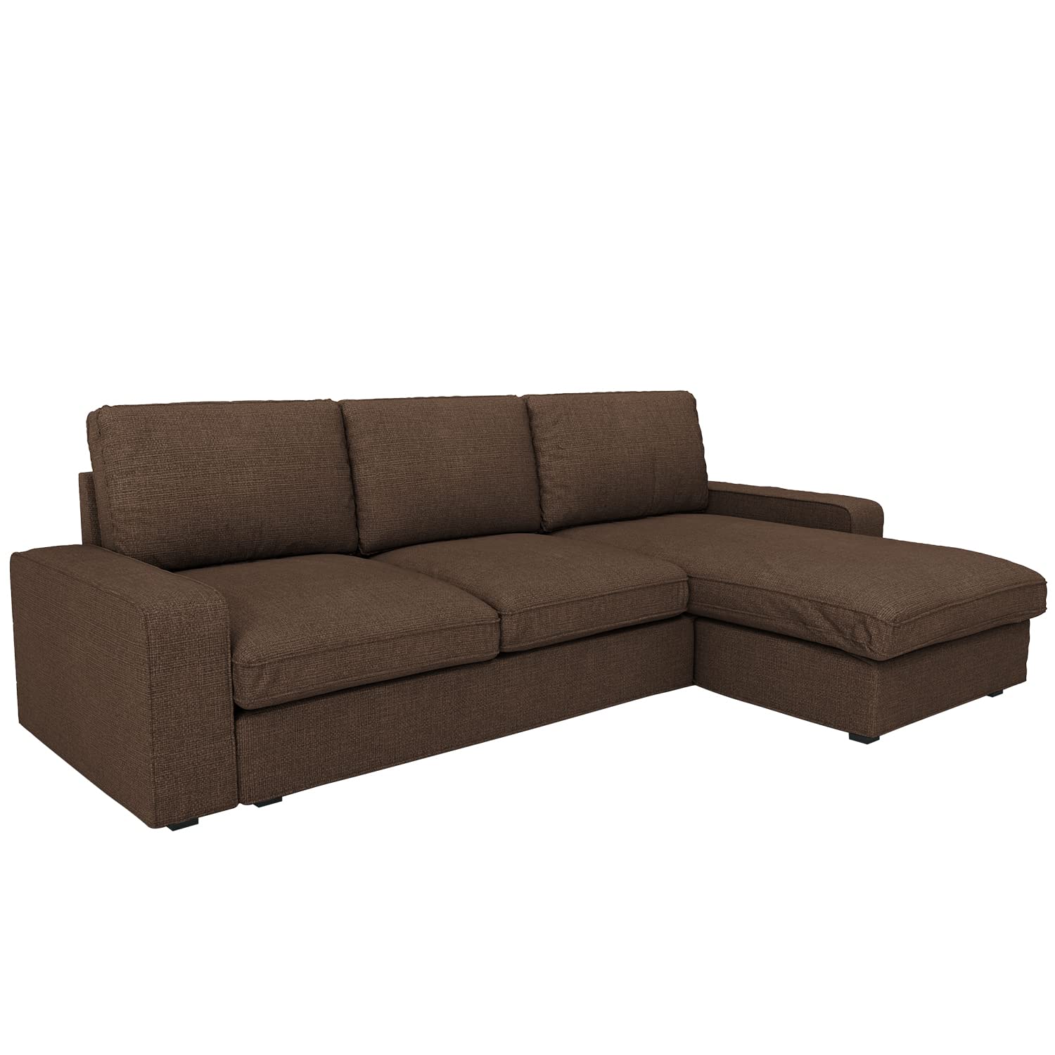 CRIUSJA Stretchable Sofa Slipcover for IKEA Kivik Loveseat (280cm) with Right Chaise - 3 Cushion Couch Cover Set with Matching Pillow Covers - Washable Fabric Protector for Living Room, Bedroom & Dorm (Size S-13, 2+Right Configuration)