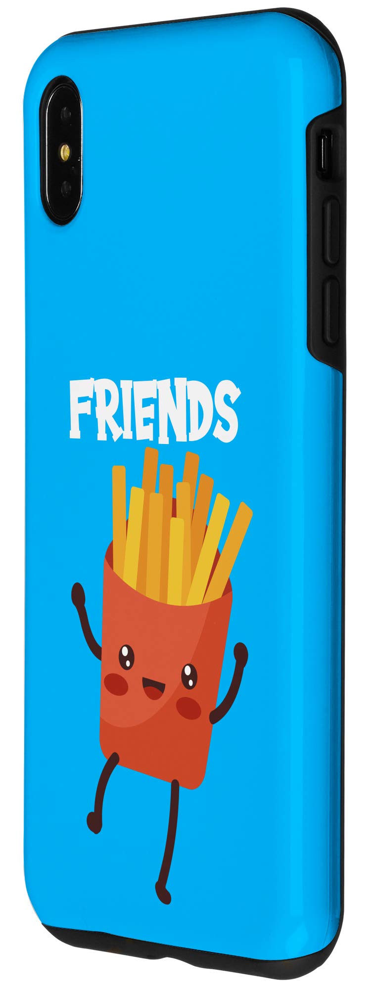 iPhone XS Max Best Friends Burger & Fries Matching Phone Case Set (2 Pack) - Cute Couple Cases for Besties, Couples & Friends