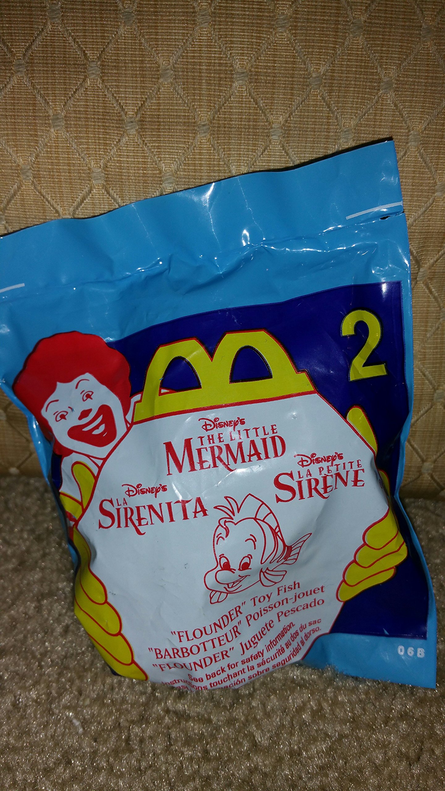 McDonald's Happy Meal Toys Disney The Little Mermaid Flounder #2 - Collectible Kids Toy for Disney Fans & Fast Food Lovers | Perfect for Playtime, Gifts & Disney Memorabilia Collections